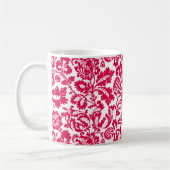 Mug William Morris damas floral, rose fuchsia  (Gauche)