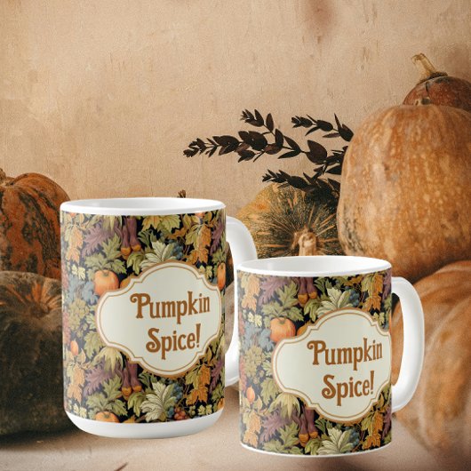 Mug William Morris Épice de Citrouille d'Automne Perso