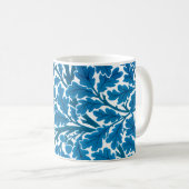 Mug William Morris Feuilles de chêne, Sapphire bleu et (Devant droit)