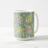 Mug William Morris Fleurs Vintages Verdure rose (Devant droit)