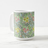 Mug William Morris Fleurs Vintages Verdure rose (Devant gauche)