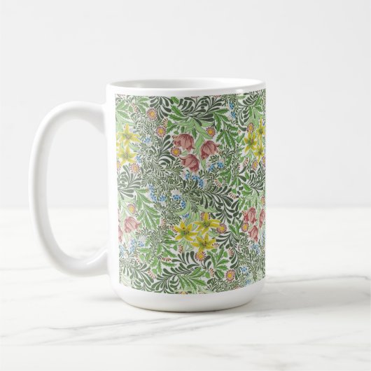 Mug William Morris Fleurs Vintages Verdure rose (Gauche)