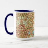 Mug William Morris Floral Fleurs rose Bleu (Gauche)