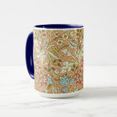 Mug William Morris Floral Fleurs rose Bleu (Devant gauche)