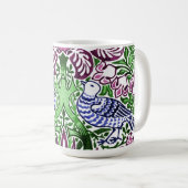 Mug William Morris Folk Art Oiseaux Fleurs Acorns (Devant droit)