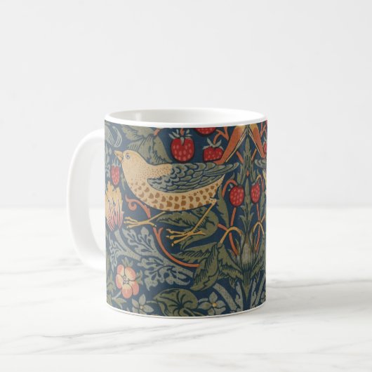 Mug William Morris Fraise Voleurs Oiseaux (Devant gauche)