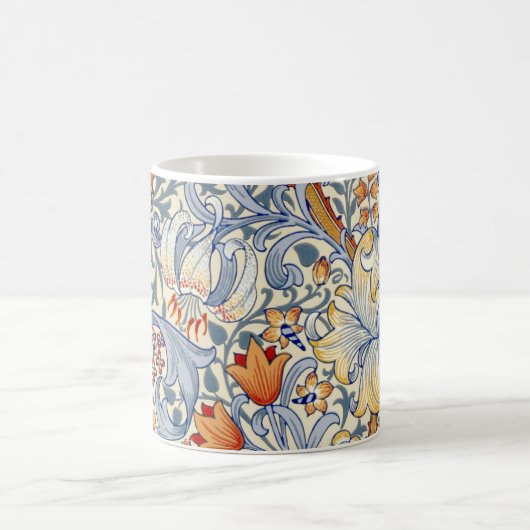Mug William Morris Gold Lily Victorian Wallpaper (Centre)