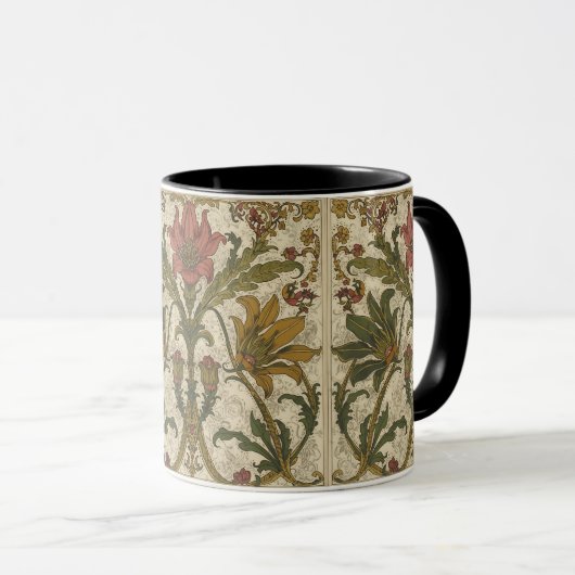 Mug William Morris Golden Lily Vintage Préraphaélite (Devant droit)