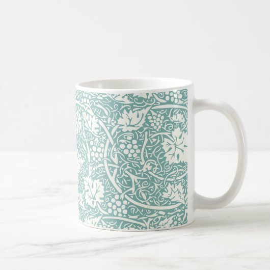 Mug William Morris Grape Motif Turquoise Turquoise (Droite)