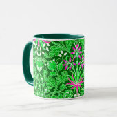 Mug William Morris Hyacinth Print Lime & Emerald Green (Devant gauche)