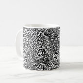 Mug William Morris Indien, blanc et noir (Devant gauche)