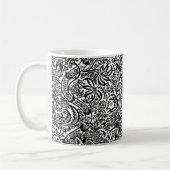 Mug William Morris Indien, blanc et noir (Gauche)