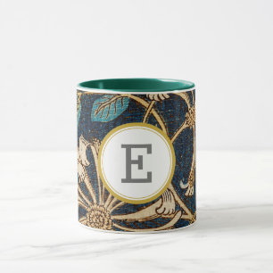 Mug William Morris INITIALE PERSONNALISÉE
