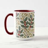 Mug William Morris Inspiré Holly & Mistletoe (Gauche)