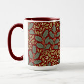 Mug William Morris Inspiré Holly & Mistletoe (Gauche)