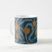 Mug William Morris Inspiré Motif Floral Sombre (Devant gauche)