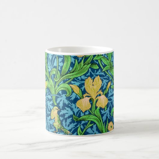 Mug William Morris Irises, jaune et bleu de cobalt (Centre)
