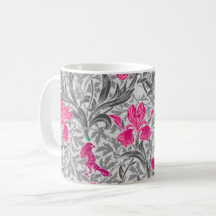 Mug William Morris Irises, rose et gris argenté / gris