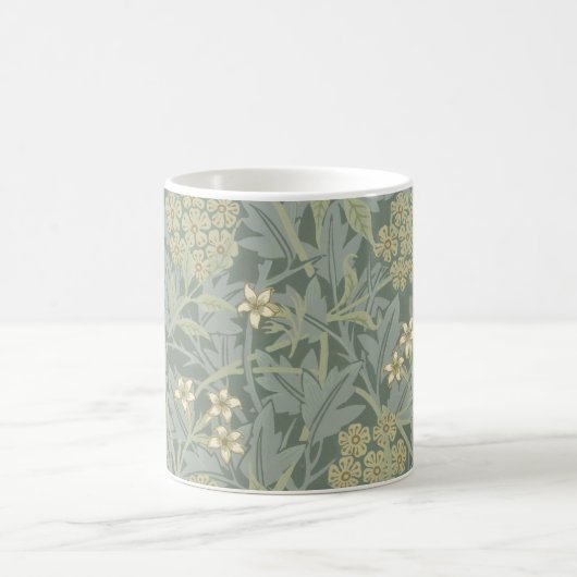 Mug William Morris Jasmine Bleu Vert Art Botanique (Centre)