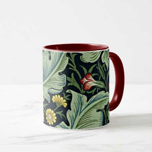 Mug William Morris - Leicester, motif floral (Devant droit)