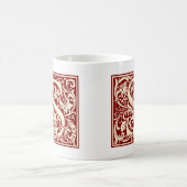 Mug William Morris Lettre S Monogramme Rouge initial (Centre)