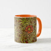 Mug William Morris Marigold, Cuivre Brown et orange (Devant droit)