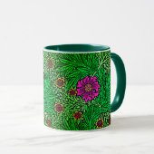 Mug William Morris Marigold, Emerald Green & Fuchsia (Devant droit)