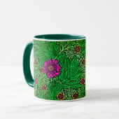 Mug William Morris Marigold, Emerald Green & Fuchsia (Devant gauche)