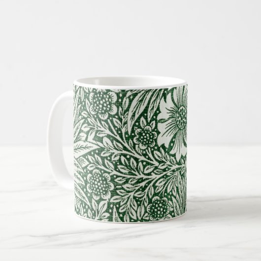 Mug william morris marigold fleurs vertes (Devant gauche)