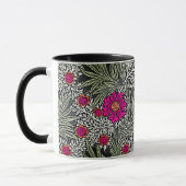 Mug William Morris Marigold, Grey / Grey et Fuchsia (Gauche)