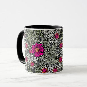 Mug William Morris Marigold, Grey / Grey et Fuchsia