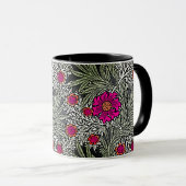Mug William Morris Marigold, Grey / Grey et Fuchsia (Devant droit)