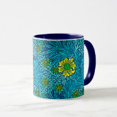 Mug William Morris Marigold, Turquoise & Cobalt Blue (Devant droit)