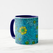 Mug William Morris Marigold, Turquoise & Cobalt Blue (Devant gauche)