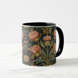 Mug William Morris motif floral écossais Thistle vinta