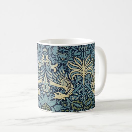 Mug William Morris Peacock and Dragon Woven Design (Devant droit)