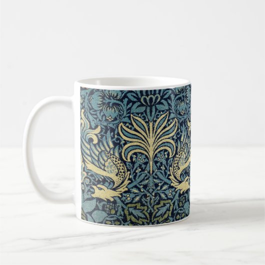 Mug William Morris Peacock and Dragon Woven Design (Gauche)