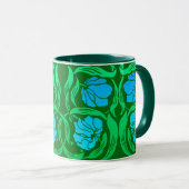 Mug William Morris Pimpernel, Blue & Emerald Green (Devant droit)