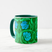 Mug William Morris Pimpernel, Blue & Emerald Green (Devant gauche)