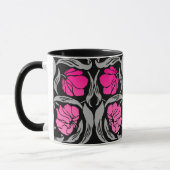Mug William Morris Pimpernel, Fuchsia Pink et Black (Gauche)
