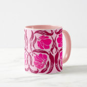 Mug William Morris Pimpernel, Fuchsia & Rose Clair  (Devant droit)