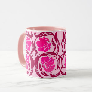 Mug William Morris Pimpernel, Fuchsia & Rose Clair
