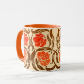 Mug William Morris Pimpernel, Rust Orange et Brown (Devant gauche)