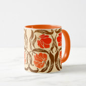 Mug William Morris Pimpernel, Rust Orange et Brown (Devant droit)