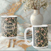 Mug William Morris Pink Roses Trellis Home Sweet Home