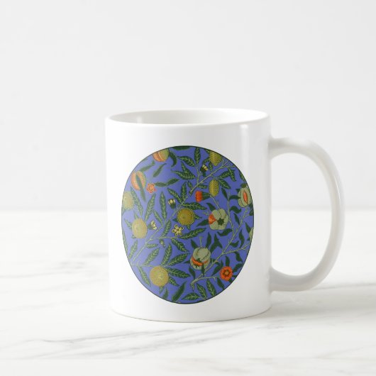Mug William Morris Pomegranate Bleu papier peint color (Droite)