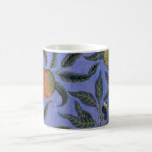 Mug William Morris Pomegranate Bleu papier peint color (Centre)