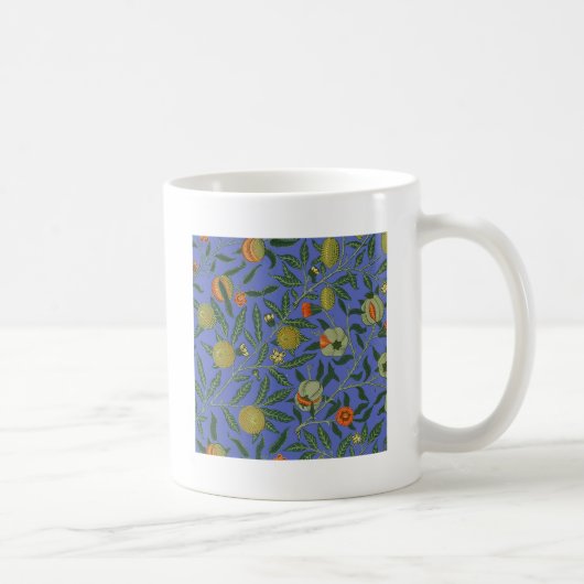 Mug William Morris Pomegranate Bleu papier peint color (Droite)
