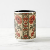 Mug William Morris Poppies Floral Art Nouveau Pattern (Centre)