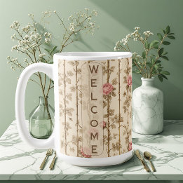 Mug William Morris Rose Grimpante Treillis Flore Bienv
